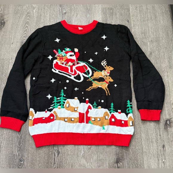 Other - LED Ugly Christmas Sweater Light Up Santa